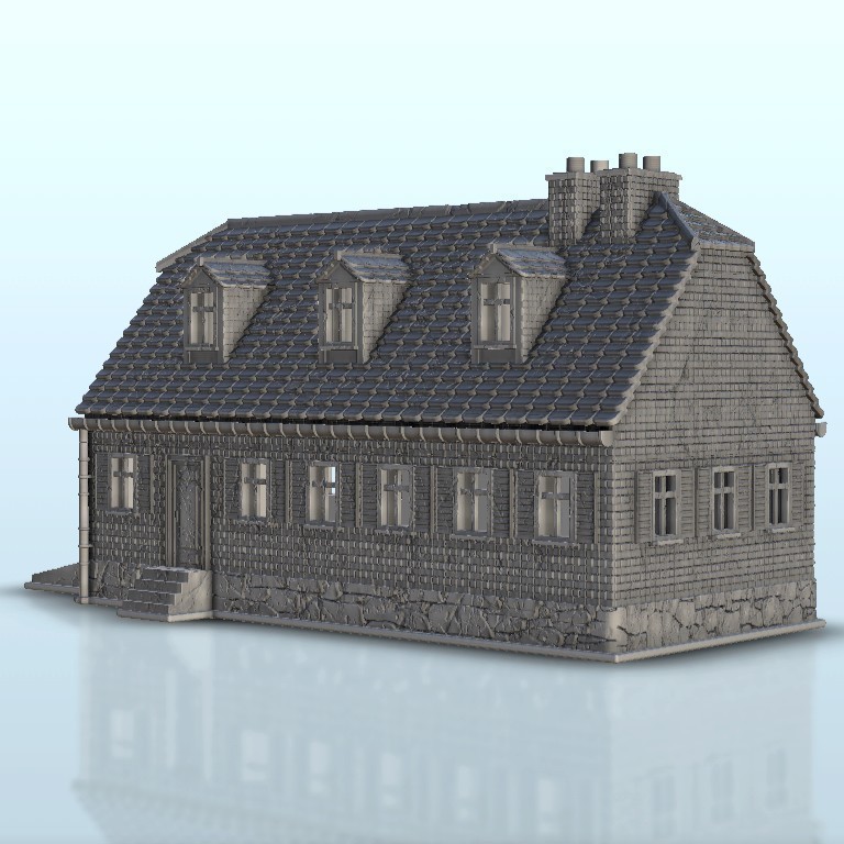 maison 12 forme d'épingle architecture 3D print model - Mito3D
