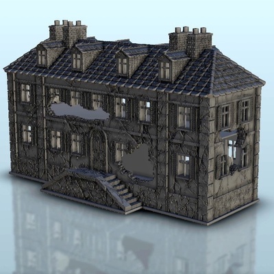 building in ruins 17 pinshape architecture 3d print model - Mito3D