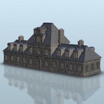 baroque manor 20 pinshape architecture 3d print model - Mito3D