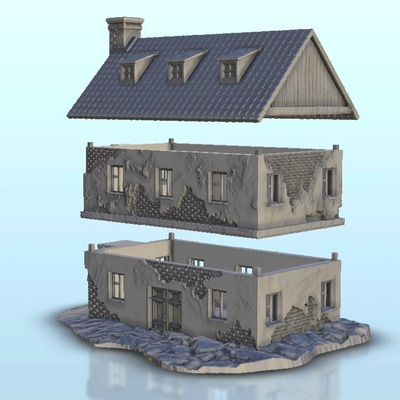 maison sol 13 forme d'épingle architecture 3d print model - Mito3D