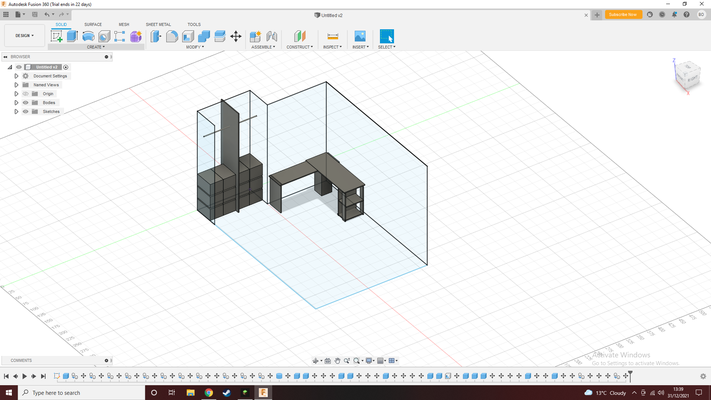 my habitación forma alfiler escritorio 3d print model - Mito3D