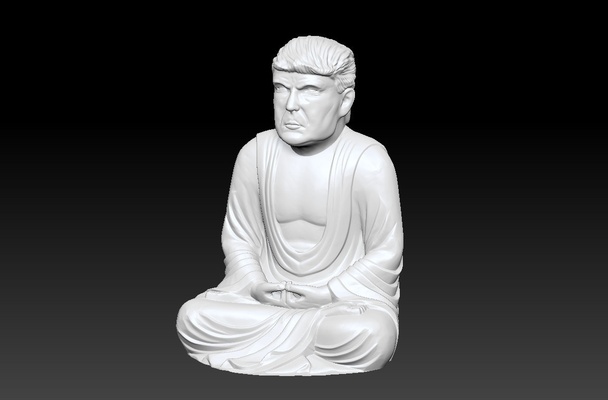 trump buddha a pinshape 3d print model - Mito3D
