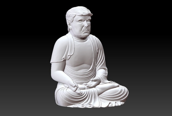 atout bouddha forme d'épingle 3d print model - Mito3D