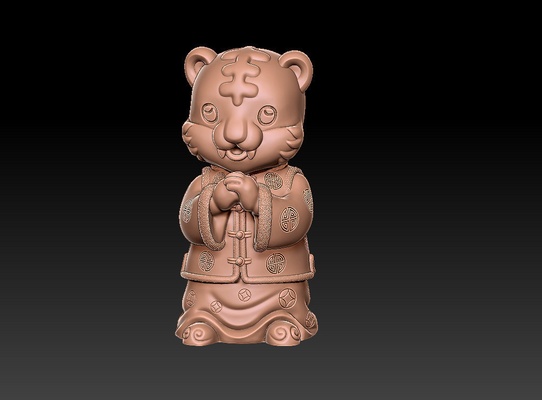 year's decorations year of tiger pinshape 3d print model - Mito3D