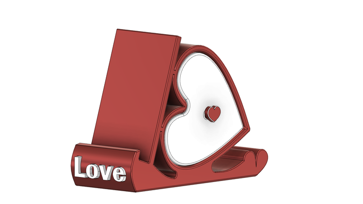 standphone or tablet heart love slipcase pinshape 3d print model - Mito3D