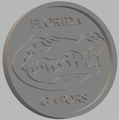 university of florida - gators pinshape coaster 3d print model - Mito3D