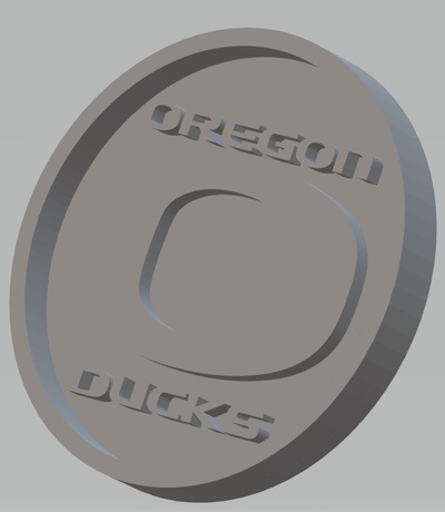 university of oregon - ducks pinshape coaster 3d print model - Mito3D