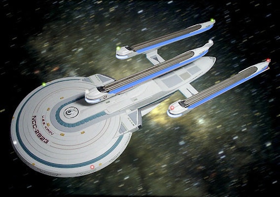 star trek kirov classe dreadnought vaisseau spatial forme d'épingle 3d print model - Mito3D
