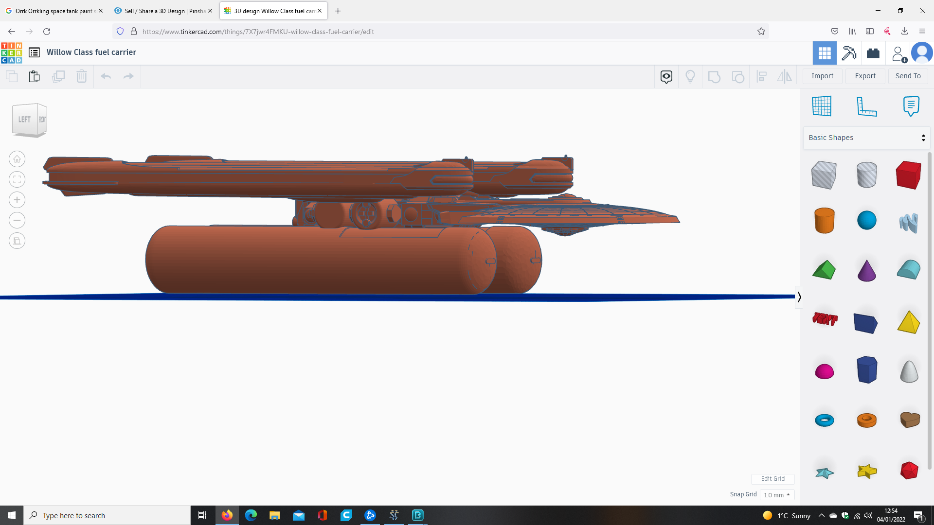 estrella emigrar federación sauce clase combustible portador forma alfiler star trek 3D print model - Mito3D