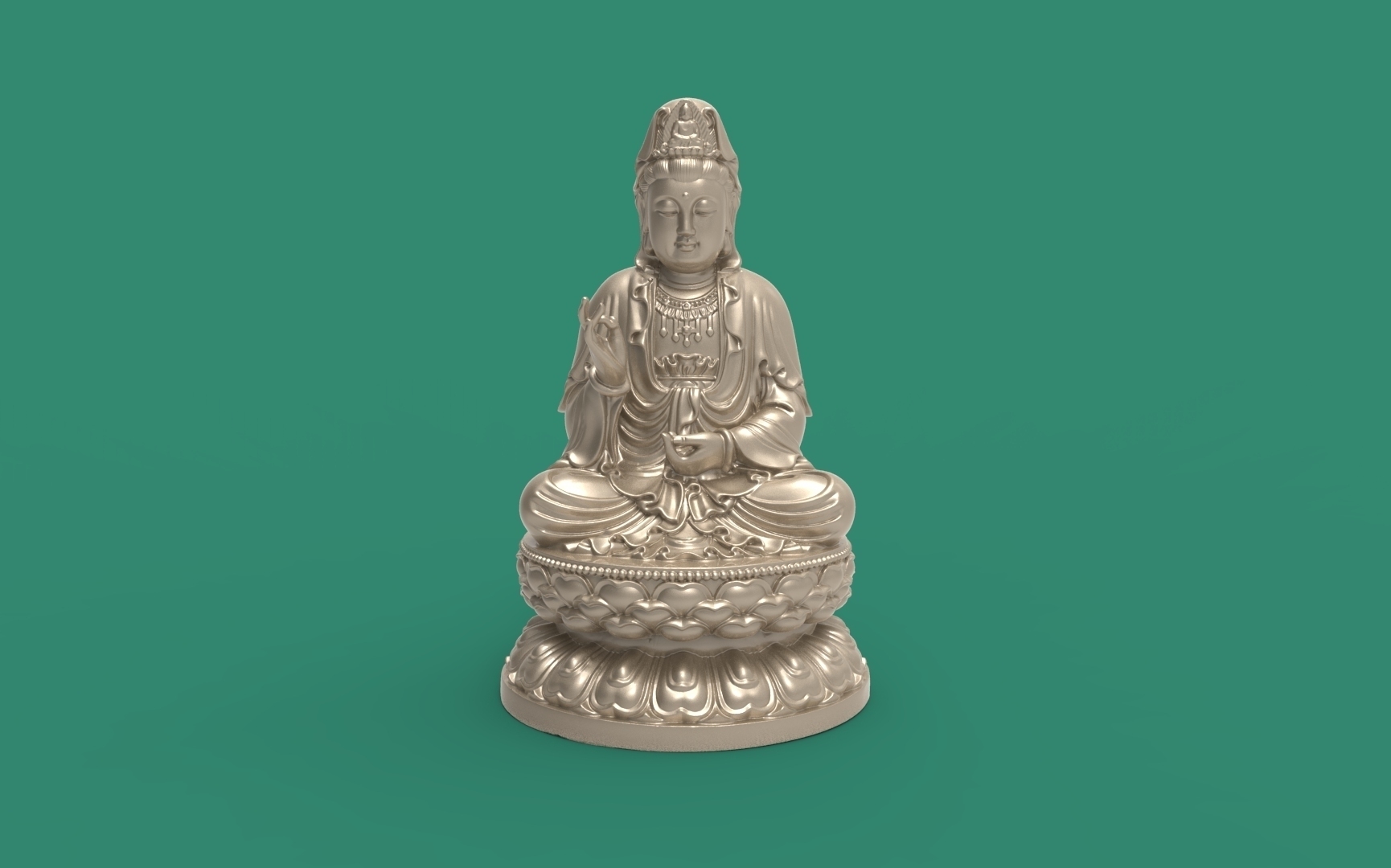 guanyin alfinete saúde 3D print model - Mito3D