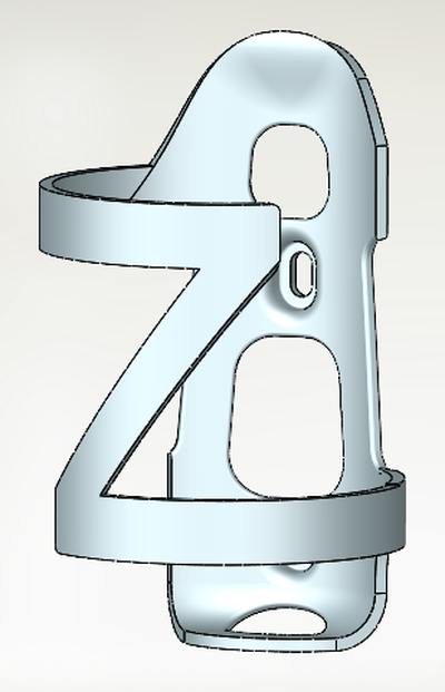 caricare bottiglia gabbia forma spillo bicicletta 3d print model - Mito3D