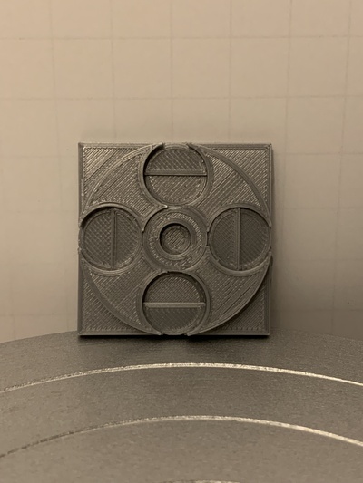 círculo quadrado alfinete arte 3d print model - Mito3D