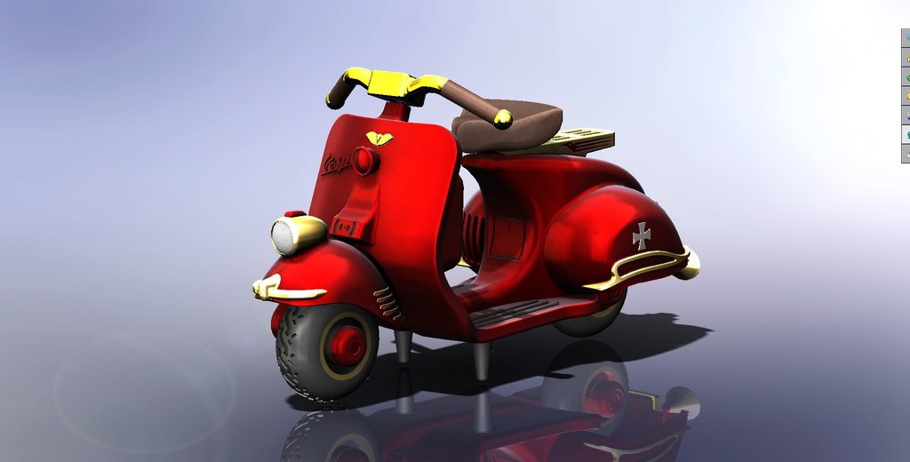 vespa classic pinshape scooter piaggio 3D print model - Mito3D