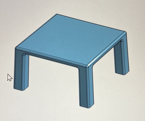 tavolo forma spillo mobilia 3d print model - Mito3D