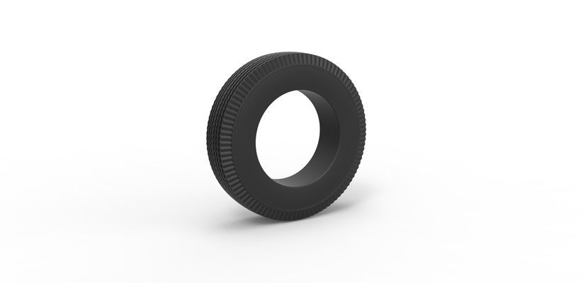 diecast retro carro pneu escala 1 to 10 alfinete 3d print model - Mito3D