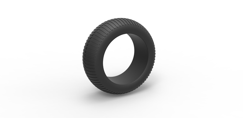 moulé pression ancien monstre camion pneu échelle 1 to 25 forme d'épingle 3d print model - Mito3D
