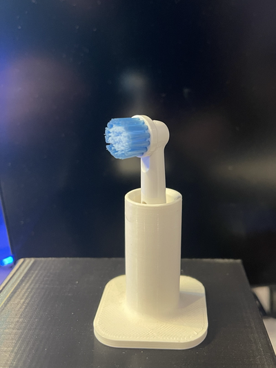 oral b cepillo dientes estante soporte forma alfiler baño 3d print model - Mito3D