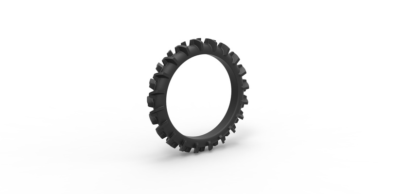 moulé pression marais petit chariot pneu échelle 1 to 25 forme d'épingle 3d print model - Mito3D