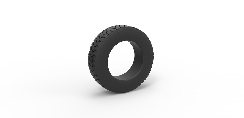 diecast truck tire scale 1 to 25 pinshape 3d print model - Mito3D
