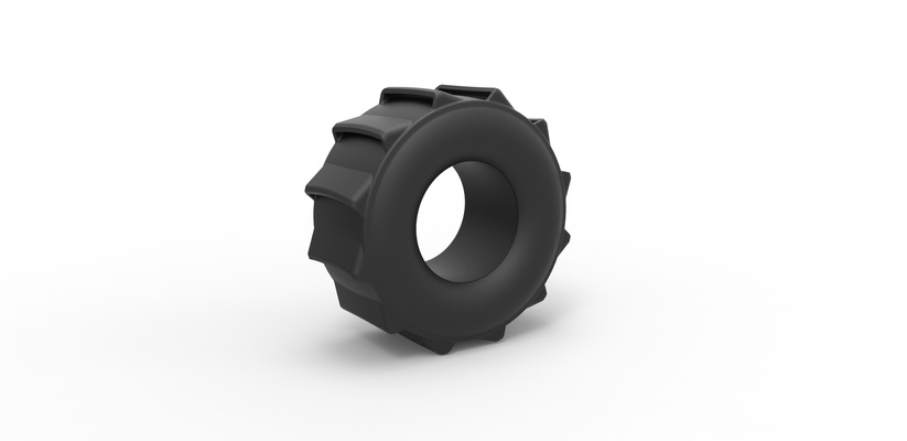 diecast lama dragster pneu escala 1 to 25 alfinete 3d print model - Mito3D