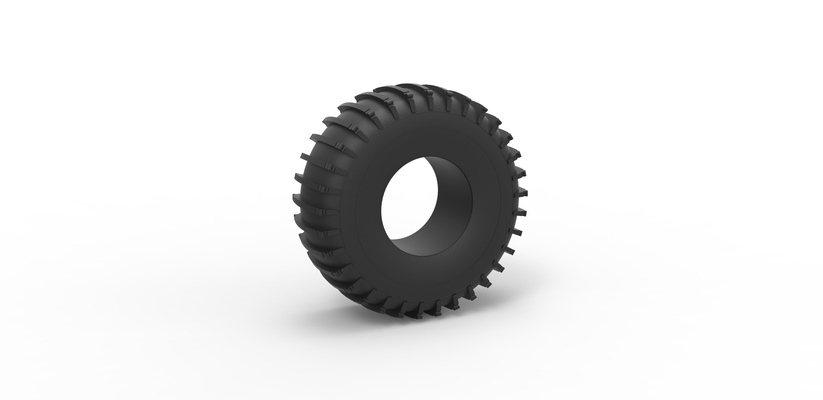 moulé pression trom pneu échelle 1 to 25 forme d'épingle 3d print model - Mito3D
