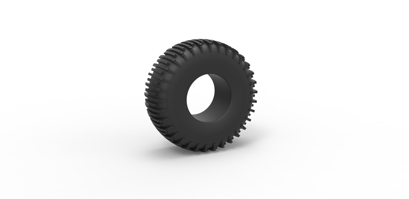 diecast trom tire 3 scale 1 to 25 pinshape 3d print model - Mito3D