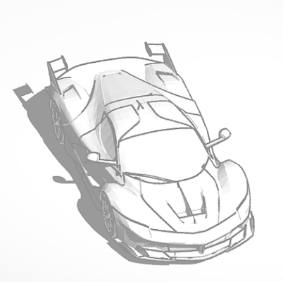 corvette forme d'épingle voitures 3d print model - Mito3D