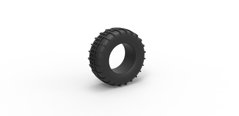 diecast duna buggy retaguarda pneu 5 escala 1 to 10 alfinete 3d print model - Mito3D