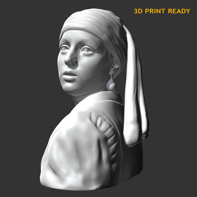 girl a pearl earring 3d print model pinshape character 3d print model - Mito3D
