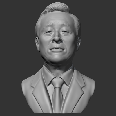 kim young sam 3d impression modèle forme d'épingle président 3d print model - Mito3D