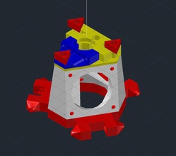 kossel etkileyici beceri fancase pinshape takım fan delta durumda 3d print model - Mito3D