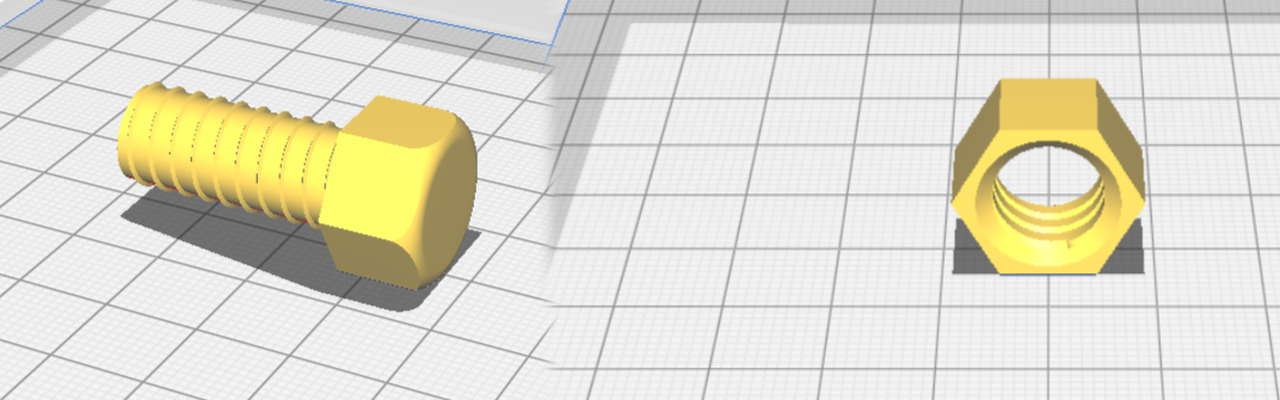 boulon écrou ensemble 3 8ths pouce clé forme d'épingle outils 3d print model - Mito3D