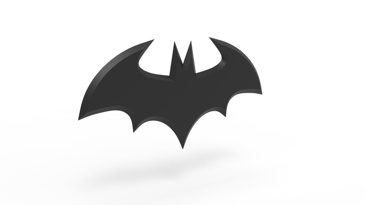 batman símbolo alfinete 3d print model - Mito3D