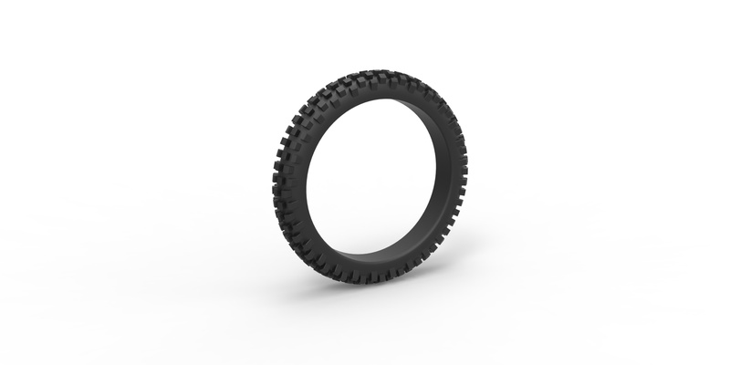 moulé pression route pneu 8 échelle 1 to 10 forme d'épingle 3d print model - Mito3D