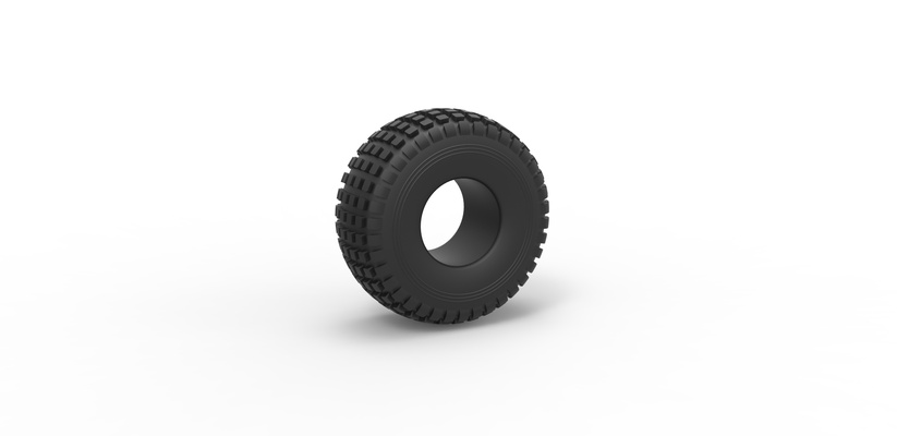 moulé pression route pneu 11 échelle 1 to 10 forme d'épingle 3d print model - Mito3D