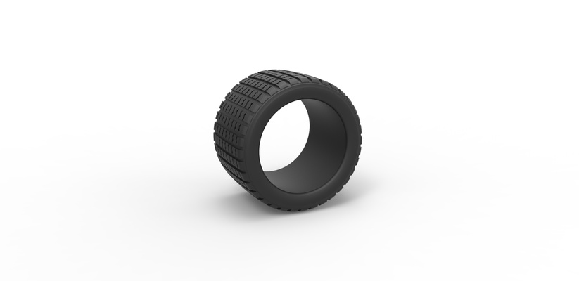 moulé pression route pneu 16 échelle 1 to 10 forme d'épingle 3d print model - Mito3D