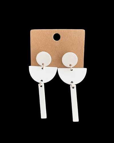 géométrique minimaliste boucles d'oreilles branché mignonne pendre bijoux forme d'épingle 3d print model - Mito3D