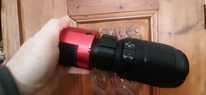 zwo kamera nikon f binmek adaptör+çekmece iğne şekli 3d print model - Mito3D