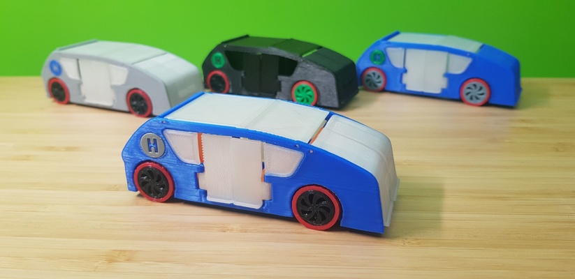 özerk hidrojen yakıt hücre konsept araba özerklik iğne şekli 3d print model - Mito3D