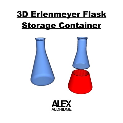 3d erlenmeyer flask storage container pinshape 3d print model - Mito3D