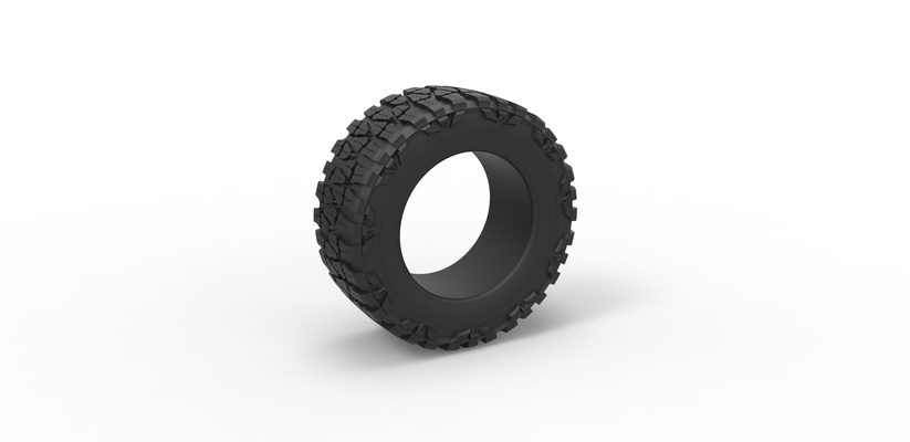 diecast mud grappler nitto tire scale 1 to 10 pinshape 3d print model - Mito3D