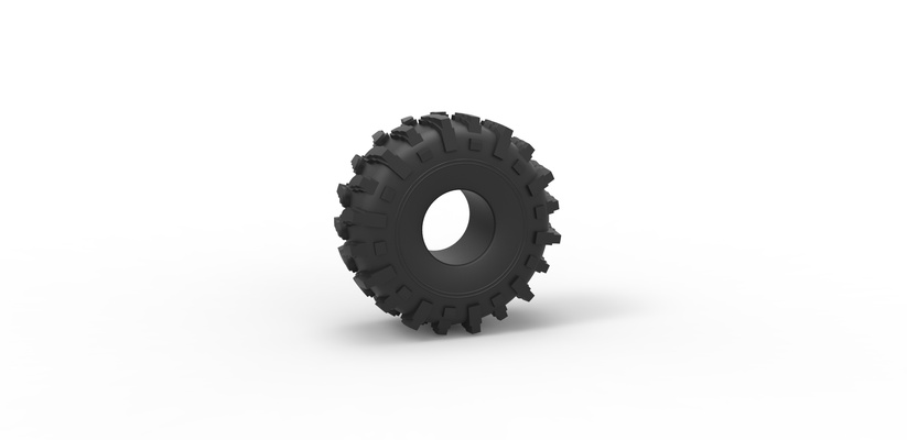 diecast estrada pneu 25 escala 1 to 10 alfinete 3d print model - Mito3D