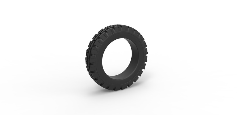 diecast tractor tire scale 1 to 10 pinshape 3d print model - Mito3D