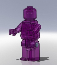 movable mini figure pinshape minifigure lego 3d print model - Mito3D