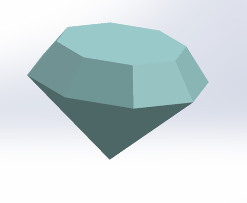 diamante forma alfiler 3d print model - Mito3D