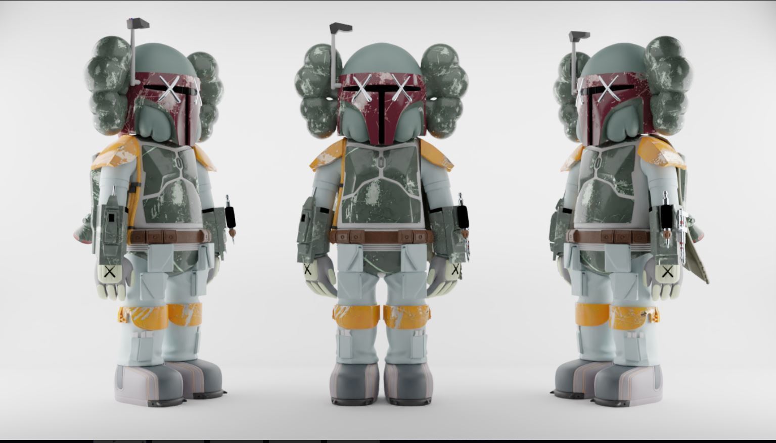 kaws mandalorian forma spillo 3D print model - Mito3D