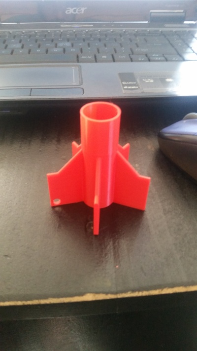 modèle fusée palmes forme d'épingle modelrocket model rocket fins 3d print model - Mito3D