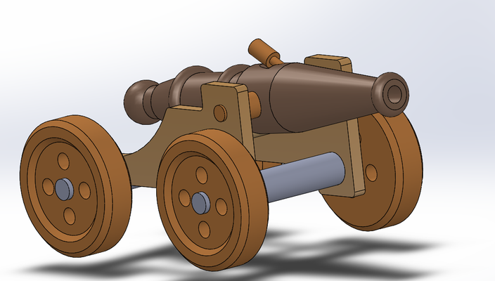 cannone forma spillo 3d print model - Mito3D