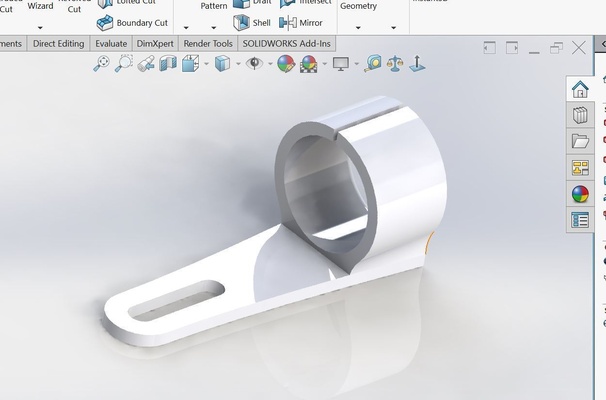tubo flessibile gancio forma spillo 1 piece 3d print model - Mito3D