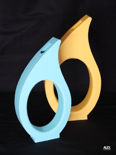 3d water drop vase decoration pinshape decor 3d print model - Mito3D